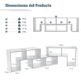 thumbnail image 3 of Costway Mueble Consola de TV de 3 Piezas de Combinación Centro de Entretenimiento para TV hasta 65’’ para Salón Blanco, 3 of 10