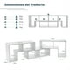 thumbnail image 3 of Costway Mueble Consola de TV de 3 Piezas de Combinación Centro de Entretenimiento para TV hasta 65’’ para Salón Blanco, 3 of 10