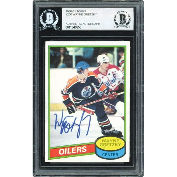 1980-81 Topps Wayne Gretzky #250 Signed Hockey Card BGS
