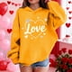 thumbnail image 4 of Sudadera con capucha y estampado de corazón de San Valentín, sudadera de manga larga para niños y niñas, chaqueta para niñas de talla mediana y grande., 4 of 7