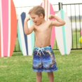 thumbnail image 4 of FORMRS Boys Swim Trunks Quick Dry Mesh Liner Boardshorts Sizes XS-XL, Beautiful Floral Moon, 4 of 7