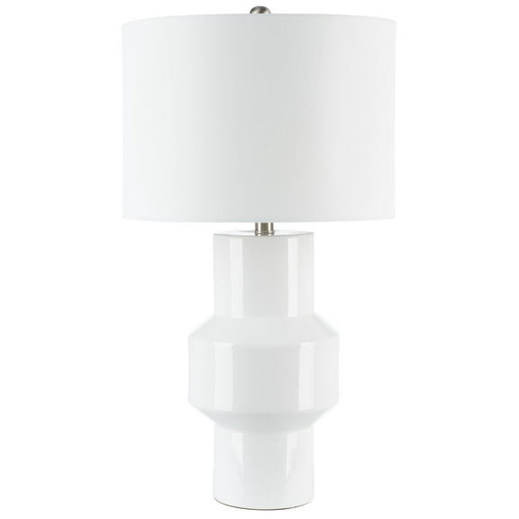 SAFAVIEH Javert 20.5 in. Modern Geometric Table Lamp, White
