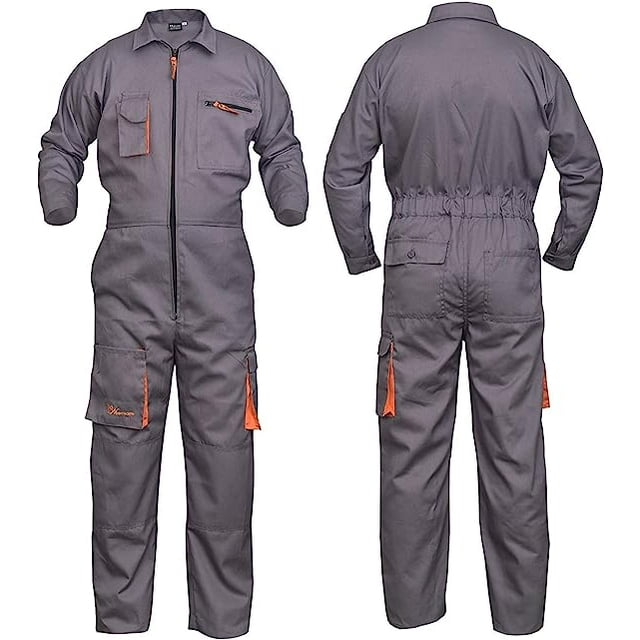 Ropa de trabajo gris XXL Overoles de hombre Traje de caldera Overoles Mecánica Traje de caldera Protección