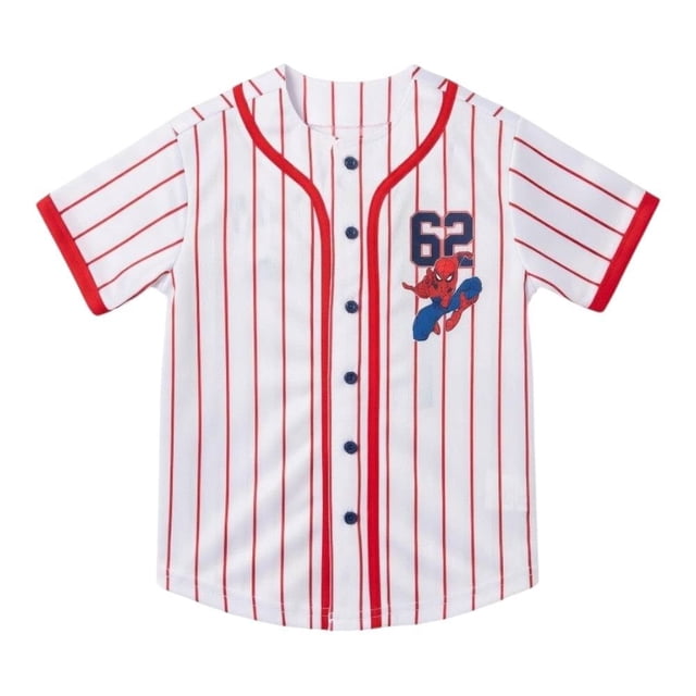 Playera Spider-Man para Niño Beisbol Blanco Talla 6