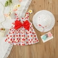 thumbnail image 2 of Otqutp Wedding Sundress for Toddler Girls Sleeveless Bowknot Floral Prints Ruffles Princess Dress Dance Party Dresses Clothes, 2 of 9