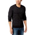thumbnail image 1 of I.N.C Mens Paneled Pullover Knit Sweater, Black, Large, 1 of 2