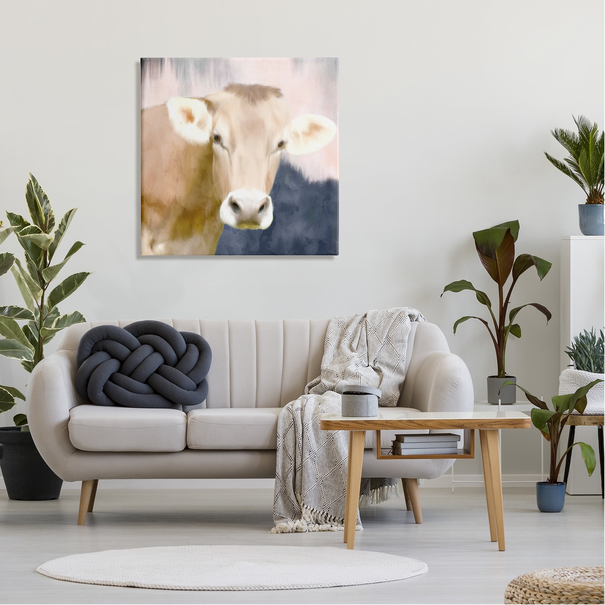 Stupell Industries Country Cow Cattle Closeup Painterly Landscape , 30 x 30, Design by Kim Allen