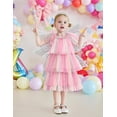 thumbnail image 3 of Arshiner Girls Tulle Dress Toddler Layered Tutu Dresses Rainbow Sequin Summer Party Birthday Wedding Cake Dress Photo Shoot, 3 of 6