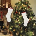 thumbnail image 6 of Cable Knit Christmas Stockings, 18 Inch Diamond Pattern Hanging Stocking, Indoor Outdoor Festive Christmas Decorations for Fireplace Mantel, Christmas Tree, Storage Candy and Christmas Holiday Gifts, 6 of 7