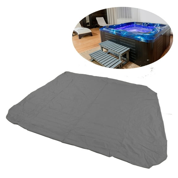 Square Hot Tub Cover, Silver Coated, Waterproof Protector, Foldable Durable