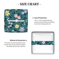 thumbnail image 5 of Lsque Floral Printed Tissue Box Cover Holder, Facial Paper Organizer Dispenser,Square with Bottom Belt, PVC Leather Decorative Organizer, 5 of 8