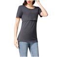 thumbnail image 2 of Leesechin Maternity Shirts V-Neck Long Sleeve Bandage Solid Color Breast-Feeding Pregnant Nursing Blouse Tops, 2 of 7