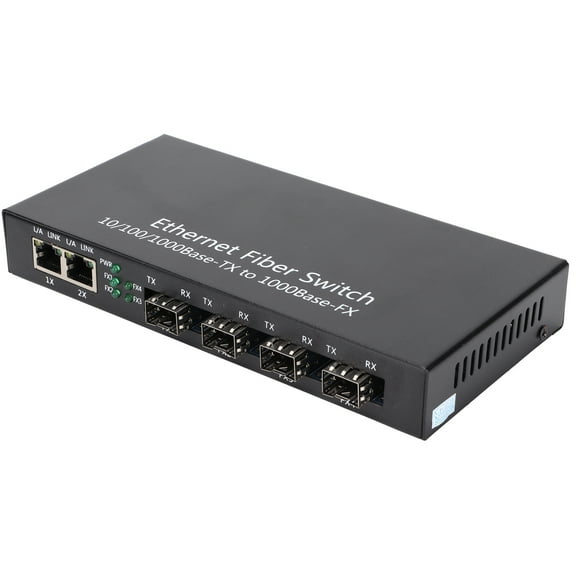 Ethernet Transceiver, Lc Fiber Termination Kit Full Duplex Half Duplex RJ45 Port Automatically Identify Straight-through Crossover Lines For Media Converter