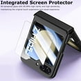 thumbnail image 3 of for Samsung Galaxy Z Flip 5 Case with Hinge Protection, Z Flip 5 Case Built in Back Screen Protector Slim Hard PC Scratch-Resistant Phone Case for Z Flip 5 Black, 3 of 6