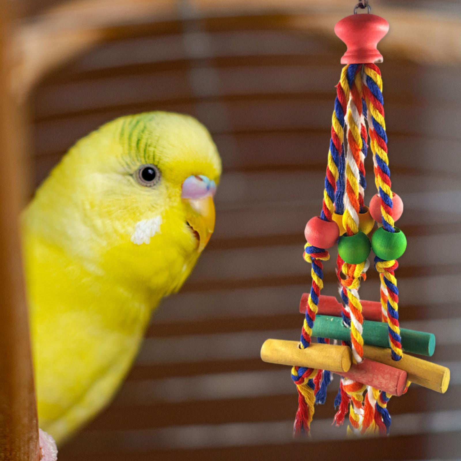 Small Medium and Large Birds Cage Accessories Parakeet Parrot Chewing Toys 