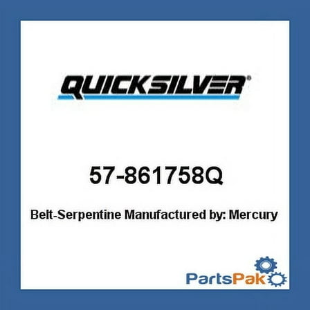 New Mercury Mercruiser Quicksilver Oem Part # 57-861758Q Belt
