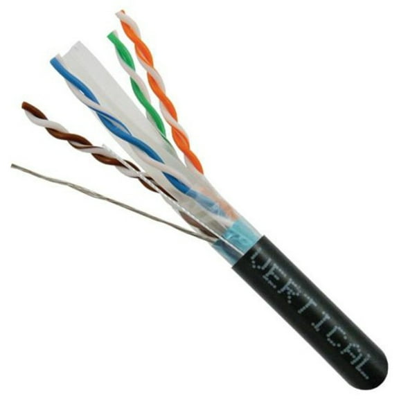 Vertical Cable 1000ft Solid Shielded Cat6 Cable - 23AWG F/UTP 550MHz CMR