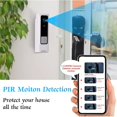thumbnail image 2 of Timbre de puerta inalámbrico con video remoto inteligente, intercomunicador visual inteligente, visión nocturna HD, timbre de seguridad WiFi, adecuado para el hogar, apartamento, 2 of 5