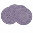 thumbnail image 1 of DJN Up to 70% Off Placemat Round Rop Cotton Braided Table Place Mats Braided Placemas Non Slip Table Mats Set Of 4 For Dining Kitchen Table Washable 15 Inch Plastic Purple One Size, 1 of 6