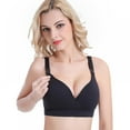 thumbnail image 2 of Seamless Maternity Sleep Bra Sexy Cotton Sleep Nursing Feeding Pregnant Breastfeeding Bra Wire 3/4 Cup B, 2 of 7