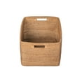 thumbnail image 7 of Kouboo Loma Decorative Square Rattan Storage Basket with Handles, Coastal Inspired Handwoven Rattan Basket for Home Organization & Décor, Honey Brown, 7 of 7