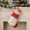 thumbnail image 5 of 1 PC Christmas Stocking 17" Large 3D Santa Claus Christmas Stocking for Holiday Party Decor Gift, 5 of 6
