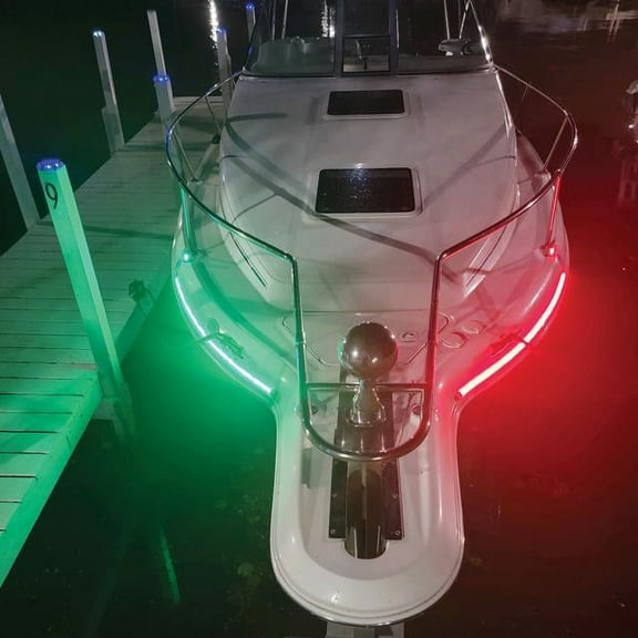 Marine Sport Lighting Marine Bow Light Fit Marine Bow 24in LED Strip Starboard and Port sidelight Nav kit (2FT) MSL2FTSL