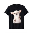 thumbnail image 1 of Chihuahua Puppy Graphic T-Shirt, Cute Pet, Casual Round Neck T-Shirt, Machine Washable, Comfortable Fit for All Seasons, 100% Cotton, Gift for Men Women Dad Mom Friends, 1 of 6