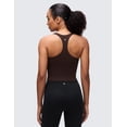 thumbnail image 2 of CRZ YOGA Butterluxe Racerback Wireless Padded Yoga Longline Sports Bra for Women V Neck Crop Tank Tops, 2 of 5