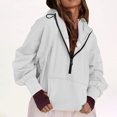 thumbnail image 2 of tarylea Athletic Tops for Women Half Zipper Hoodies Pullover with Pocket Long Sleeve Oversized Tops Loose Casual Wear, 2 of 9