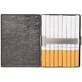 thumbnail image 4 of Victorian Print Compact Metal-Plated Cigarette Case (9 100s Size Cigarettes), 4 of 5