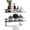 White, variant on Sofinny 2 Tier Glass Shelf for Bathroom Wall Mounted, 15.7in Aluminum Floating Shelves with Towel Bar, No Drilling, 8mm Thick Tempered Glass (White)