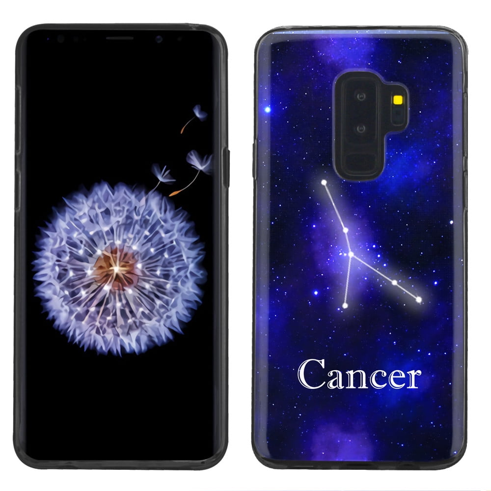 Slim-Fit Case for Samsung Galaxy S9 PLUS / S9+ , OneToughShield &reg; Premium TPU (Black Bezel) Protective Phone Case - Zodiac / Cancer