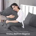 thumbnail image 5 of Utopia Bedding Full Sheet Set - Jersey Knit Sheets 4 Piece  Cotton  Soft T-Shirt Stretchy Sheets Heather Dark Grey, 5 of 7