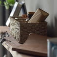 thumbnail image 6 of Wicker Toilet Basket Tank Topper, Toilet Paper Basket for Back of Toilet Tank Top, 3-Section Storage Baskets for Shelves, 2-Pack, 6 of 7