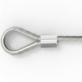 thumbnail image 3 of 200pcs Cable Crimps Wire Ferrules Rope Steel Cable Aluminum Crimping Loop Sleeve Steel Cable Double Ferrule Wire Rope Cable Clamps (Silver), 3 of 5