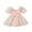Pink, variant on Musuos Baby Girl Summer Romper Dress 3M 6M 12M 18M 24M Short Puff Sleeve Bow Front Ribbed Bodysuit Newborn Cute Tulle Dress