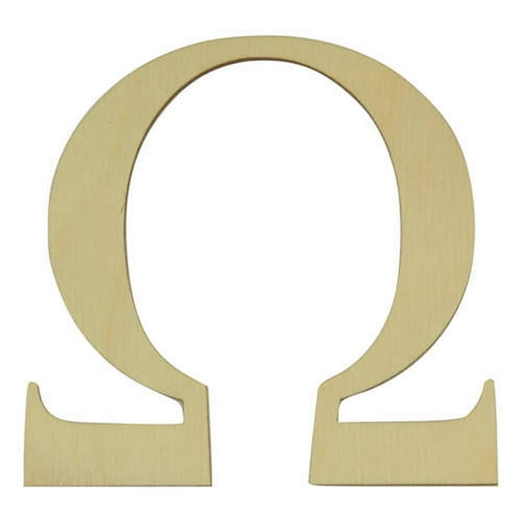 Package of 1, 18 Inch X 1/4" Baltic Birch Omega Greek Letter For Art & Craft Project, Made in USA