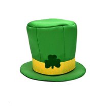 ZACPNCV St. Patrick's Day Green Leprechaun Hat Accessory Deluxe Green Top Hat Irish Holiday Accessory Green Free Size