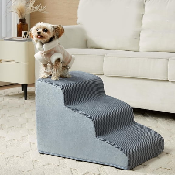 Dog Stairs, 2-Steps Ramp for Couch, with Supportive Foam and Non-Slip Bottom, Steps for Cat & Dog
