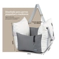 thumbnail image 4 of Asiento de Coche para Perro, Transportadora para Automóvil Esquimal (Gris - Hueso, 47x53x44 cm), 4 of 6