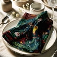 thumbnail image 3 of Vargottam Green Tropical Pattern Cotton Muslin Napkins - Set of 12, 20-Inch, Luxurious Soft Cloth Napkins for Dining & Events, Absorbent, Washable & Tableware, 3 of 7