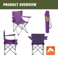 thumbnail image 6 of Ozark Trail Quad Folding Camp Chair with Cup Holder, Purple, 6 of 10
