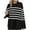 Black, variant on Womens Striped Color Block Sweater Long Sleeve Oversized Pullover Knit Tops Crewneck Loose Casual Blouse