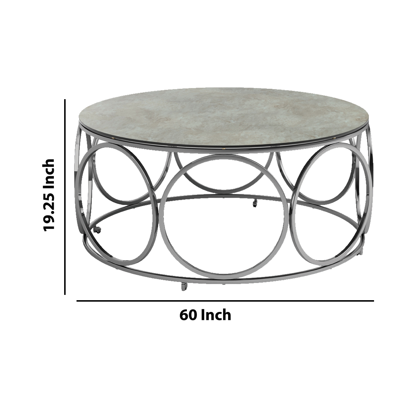 lattice circles white coffee table