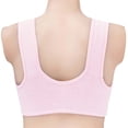 thumbnail image 3 of Gymayou Women Plus Size Front Snap Wireless Bra Thin Cotton Beauty Back Wide Vest Straps For Elderly Mature Ladies Pink 44, 3 of 7