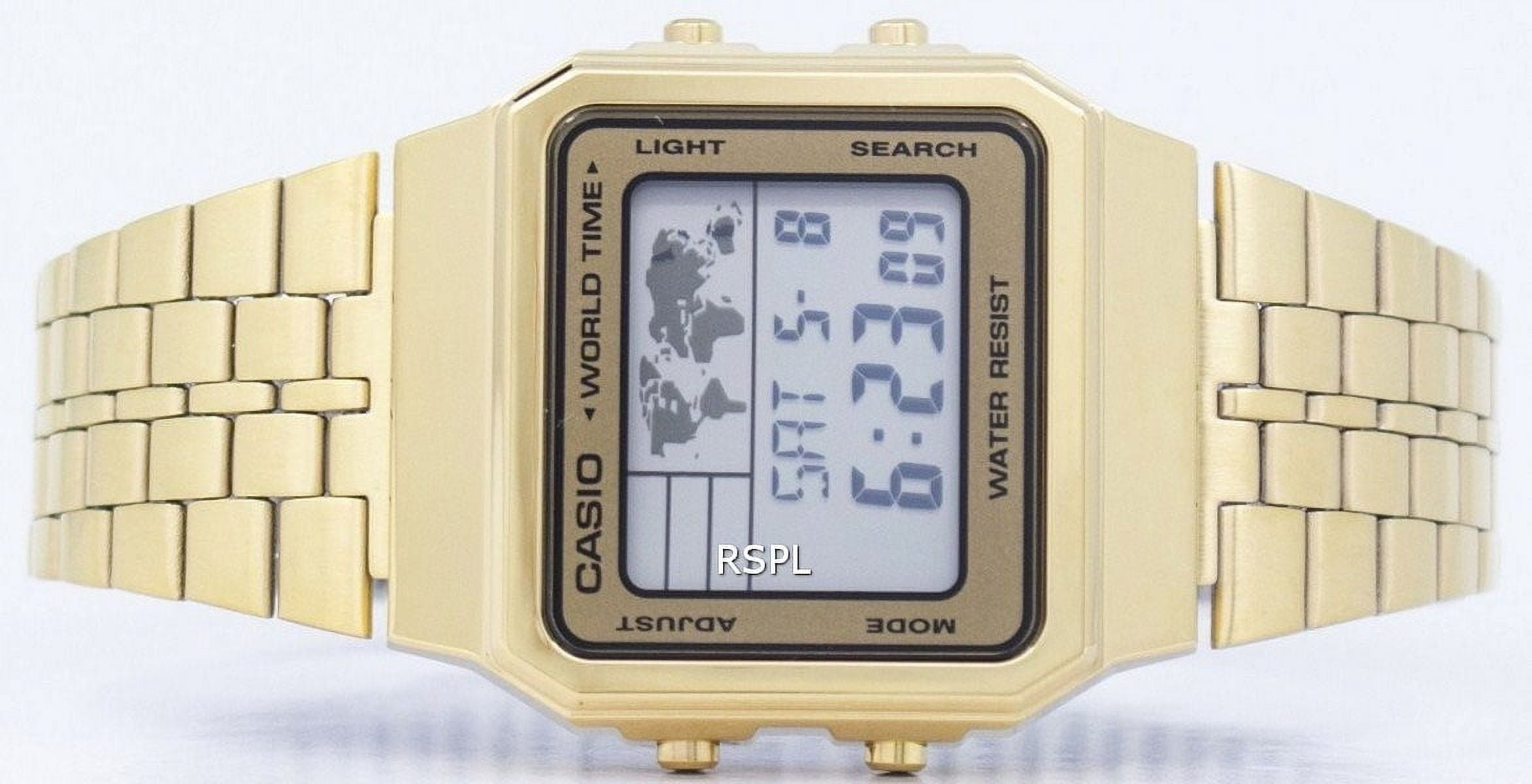 Men's A500WGA-9 Gold Stainless-Steel Quartz Dress Watch