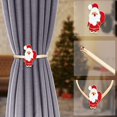 thumbnail image 4 of 2 PCS Christmas Curtain Tieback Buckle Spring Curtain Holdback Carving Design Christmas Curtain Ties for Drapes Curtain Ties Backs Modern Style Christmas Decor, 4 of 7