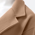 thumbnail image 6 of YDFCWXW Women's Oversized Notched Collar Wool Blend Single Midi Long Trench Coat Coffee, L, 6 of 7