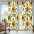 thumbnail image 6 of Summer Sunflowers Outdoor Curtains for Patio Waterproof, Leaf Countryside Floral Plants Botanical Grommet Curtains for Porch Outside Privacy Drape for Gazebo Garden Pergola, 1 Panel, 54x108in, 6 of 9